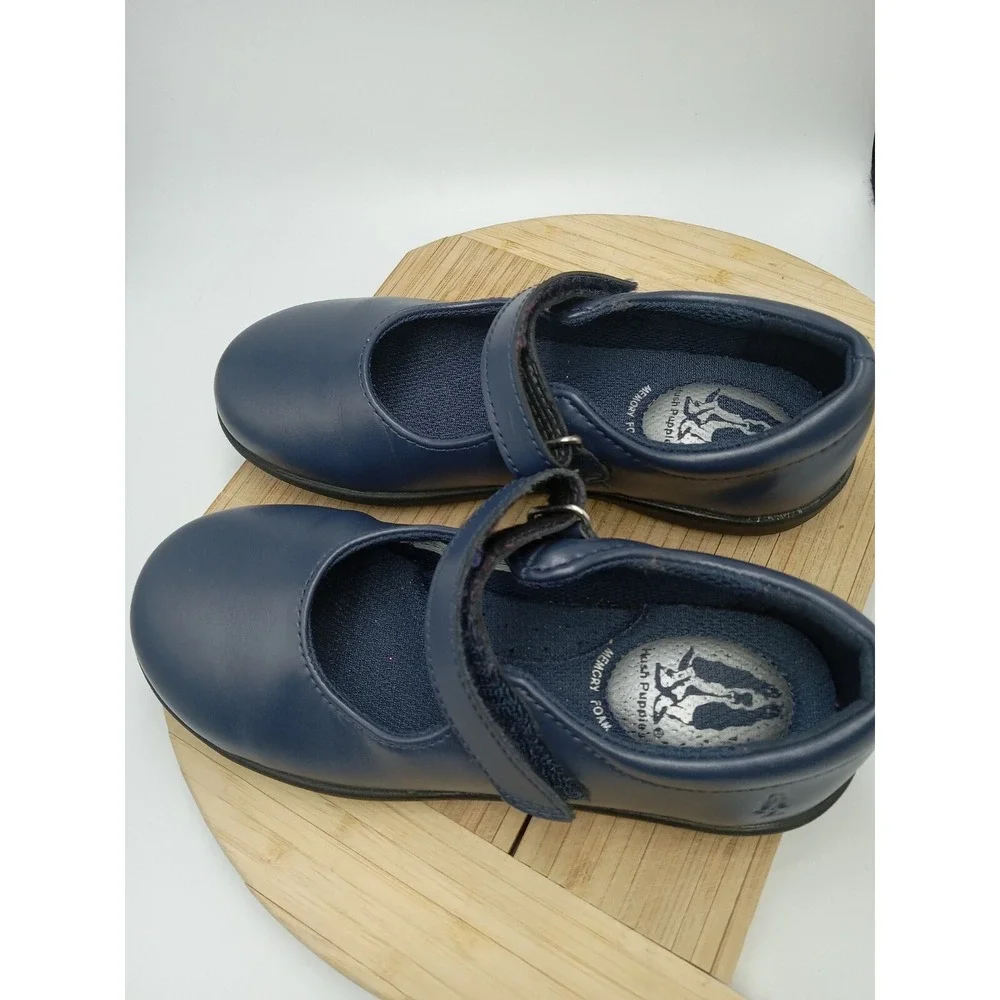 Hush Puppies Girl Shoes 12 Wide Lexi Navy Blue Leather School‎ or Formal